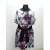 Luźny styl Sukienka kimono DLA PUSZYSTEJ różowo/szary wzór